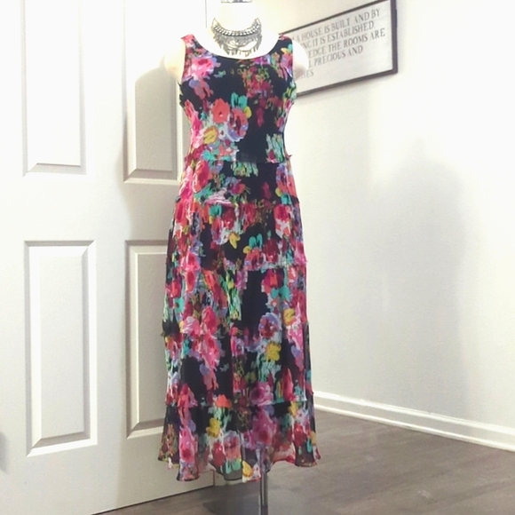 JONES STUDIO Chiffon Tiered Dress ~ EUC - Picture 1 of 10